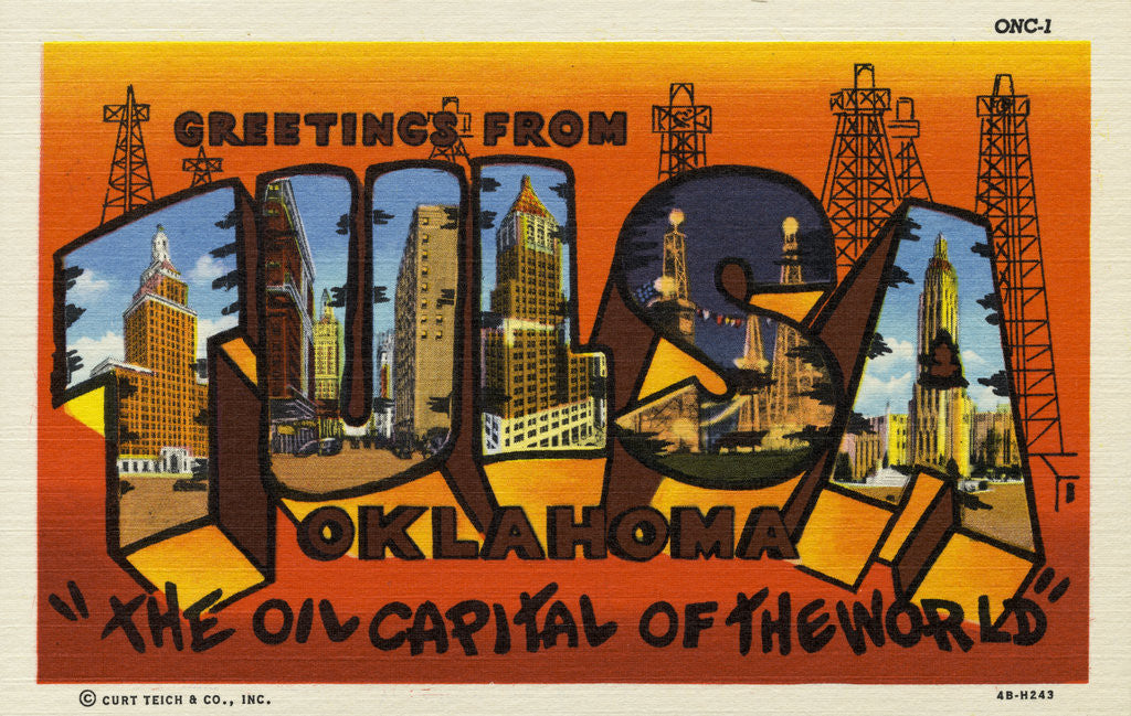 Detail of Greeting Card from Tulsa, Oklahoma by Anonymous