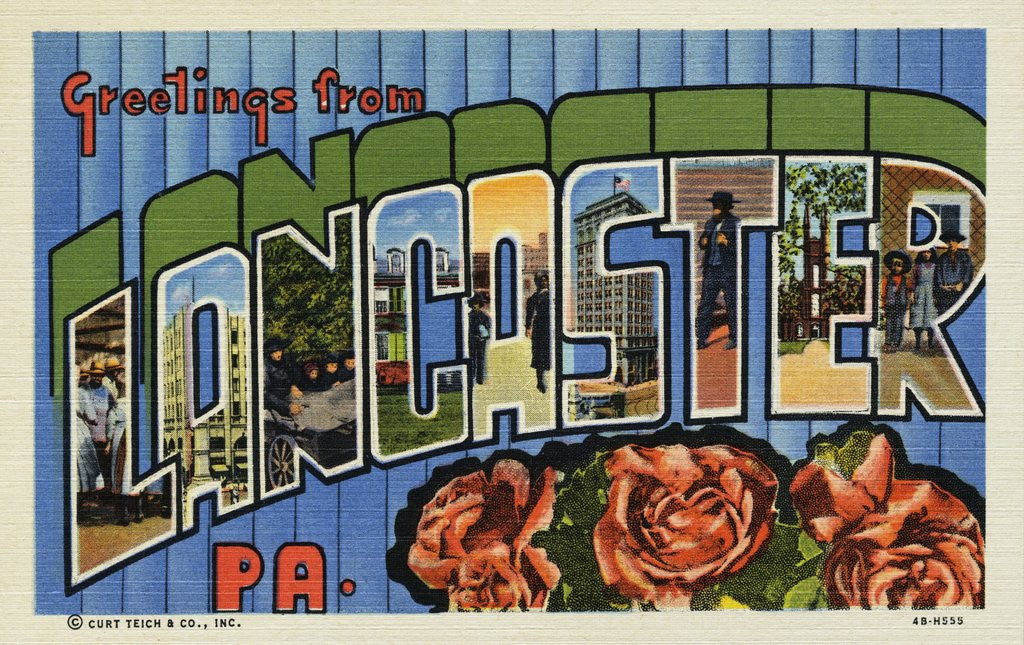 Detail of Greeting Card from Lancaster, Pennsylvania by Anonymous