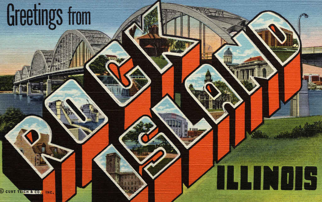 Detail of Greeting Card from Rock Island, Illinois by Anonymous