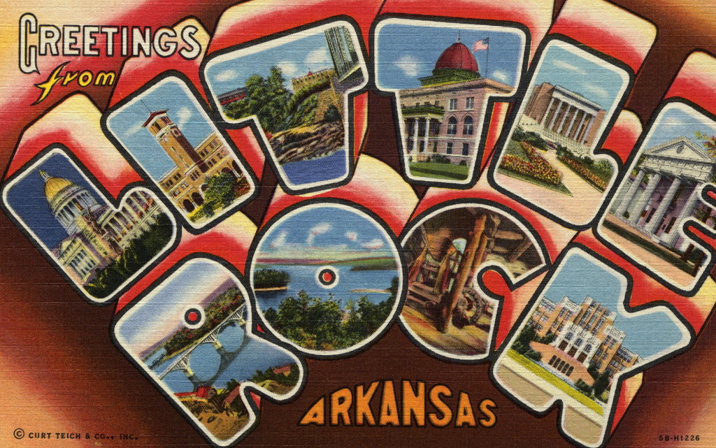 Detail of Greeting Card from Little Rock, Arkansas by Corbis