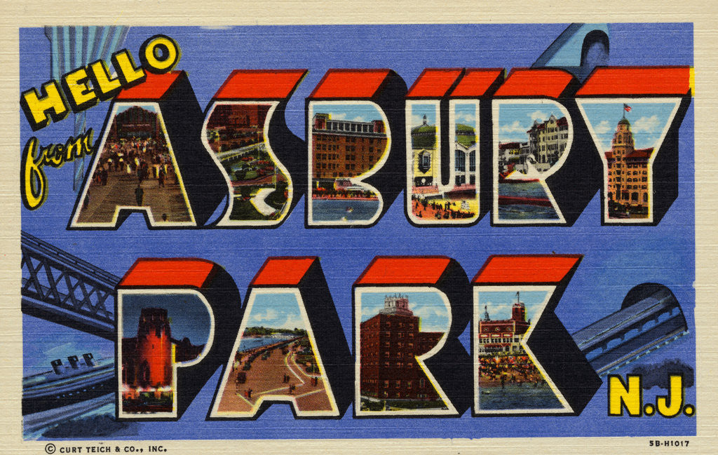 Detail of Greeting Card from Asbury Park, New Jersey by Anonymous