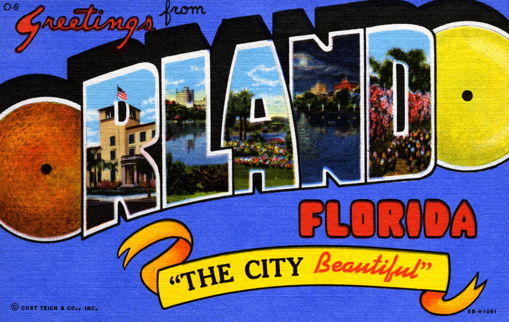Detail of Greeting Card from Orlando, Florida by Anonymous