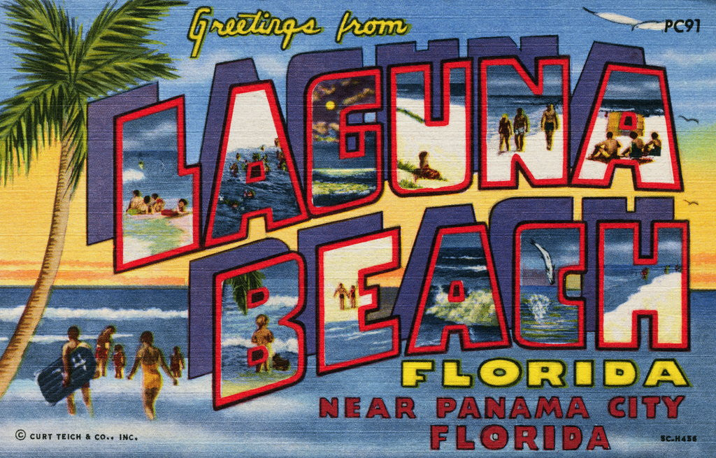 Detail of Greeting Card from Laguna Beach, Florida by Corbis