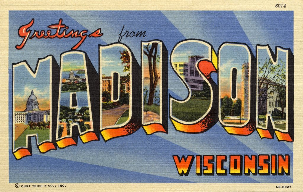 Detail of Greeting Card from Madison, Wisconsin by Anonymous