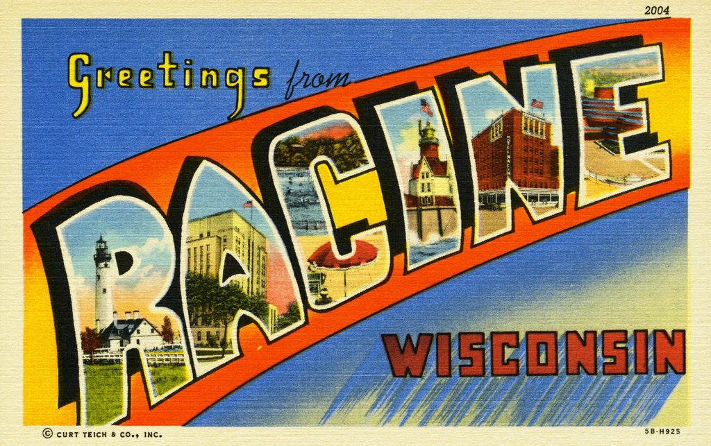 Detail of Greeting Card from Racine, Wisconsin by Anonymous