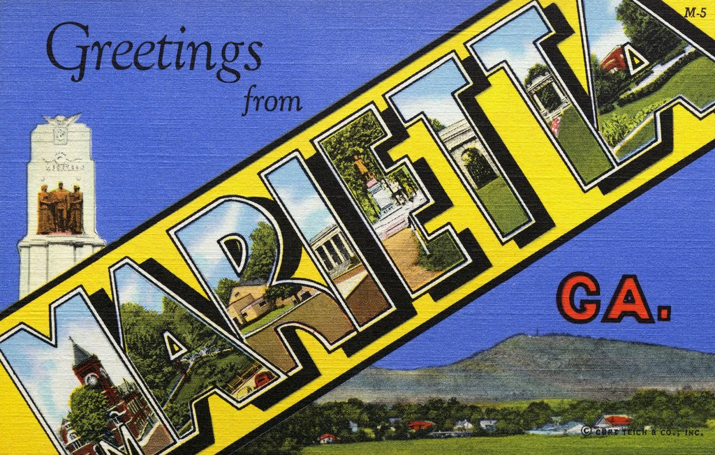 Detail of Greeting Card from Marietta, Georgia by Anonymous