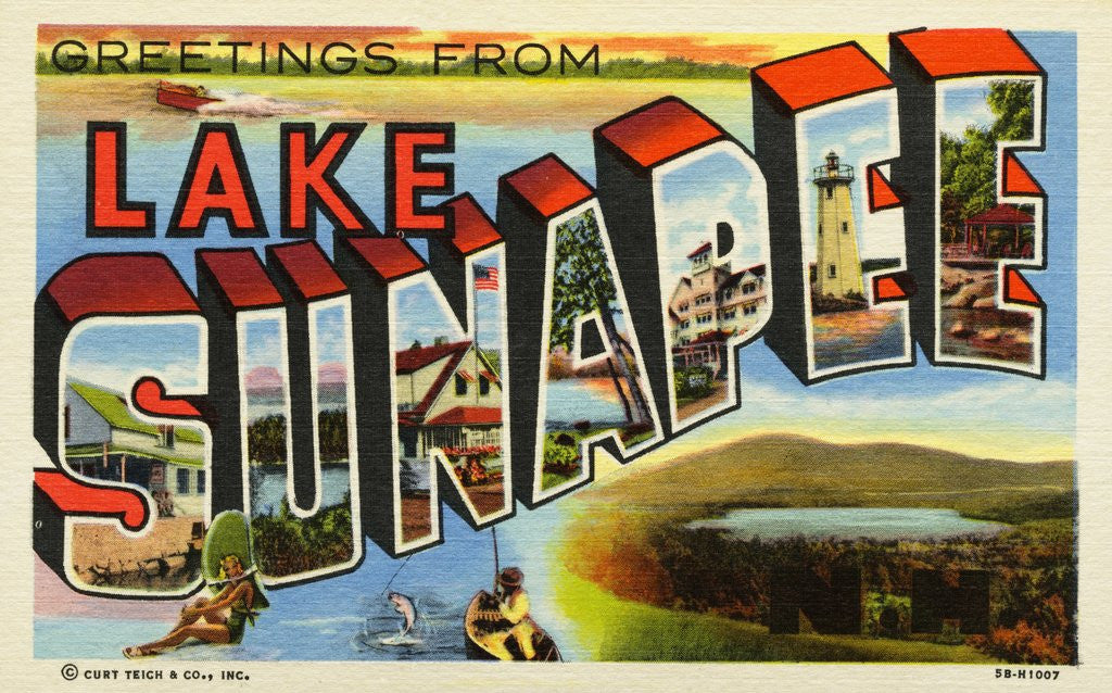 Detail of Greeting Card from Lake Sunapee by Anonymous