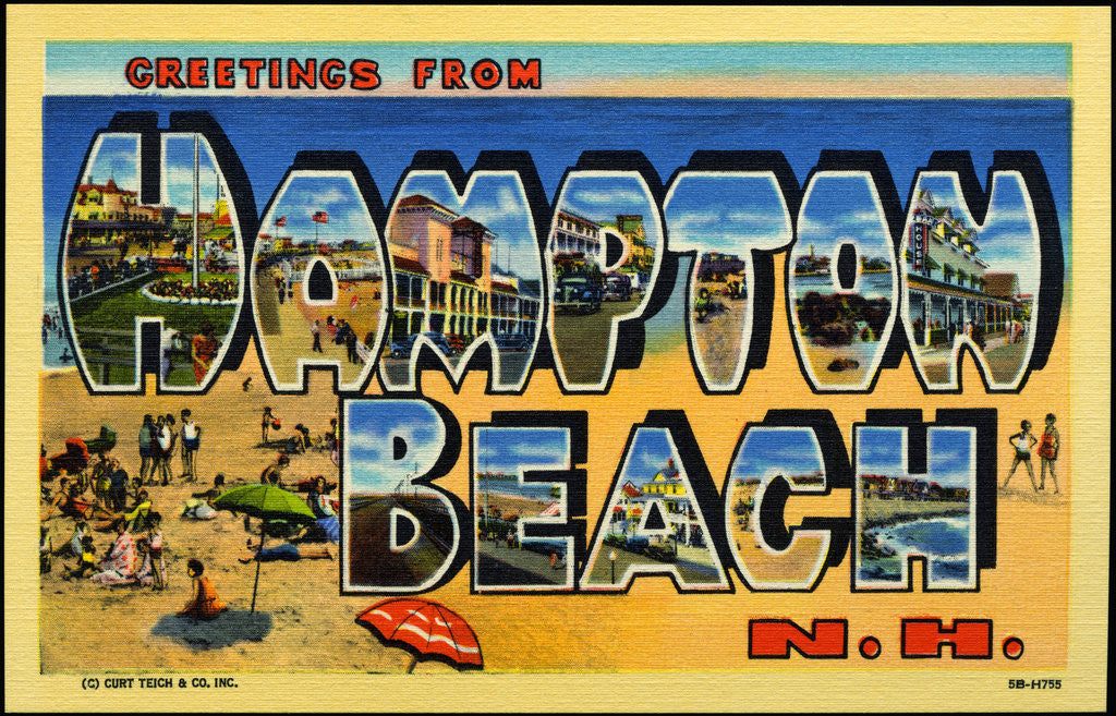 Detail of Greeting Card from Hampton Beach, New Hampshire by Anonymous