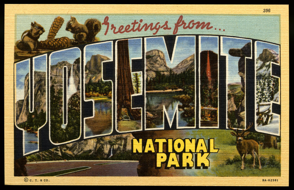 Detail of Greeting Card from Yosemite National Park by Anonymous