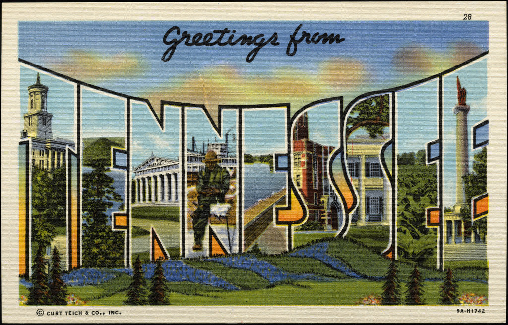 Detail of Greeting Card from Tennessee by Anonymous