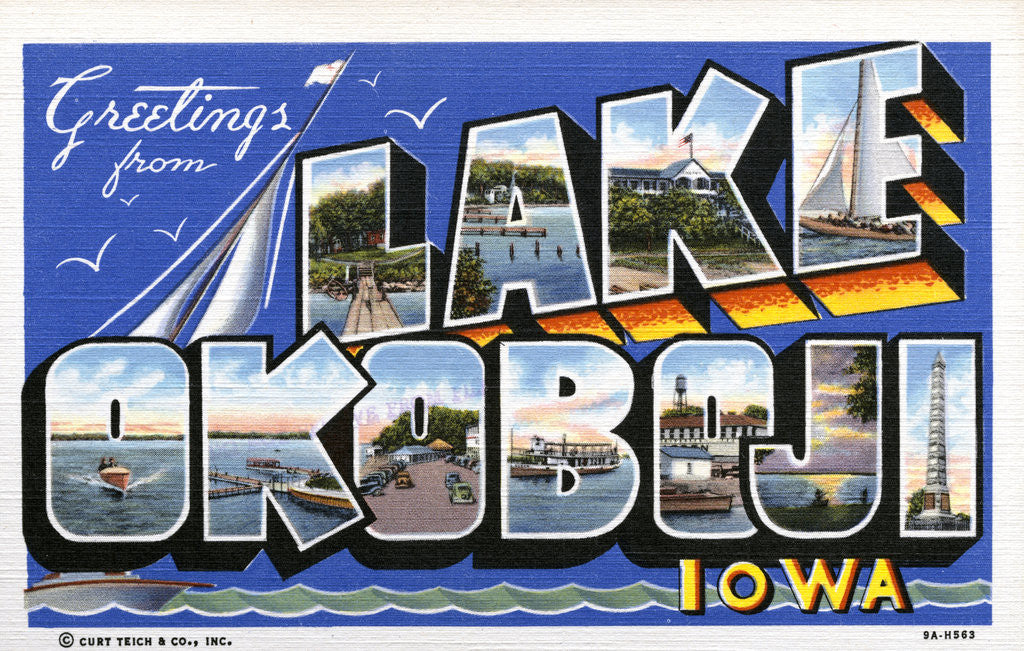 Detail of Greeting Card from Lake Okoboji by Anonymous