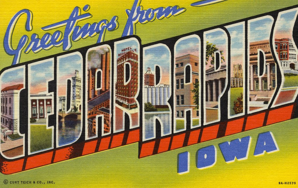 Detail of Greeting Card from Cedar Rapids, Iowa by Anonymous
