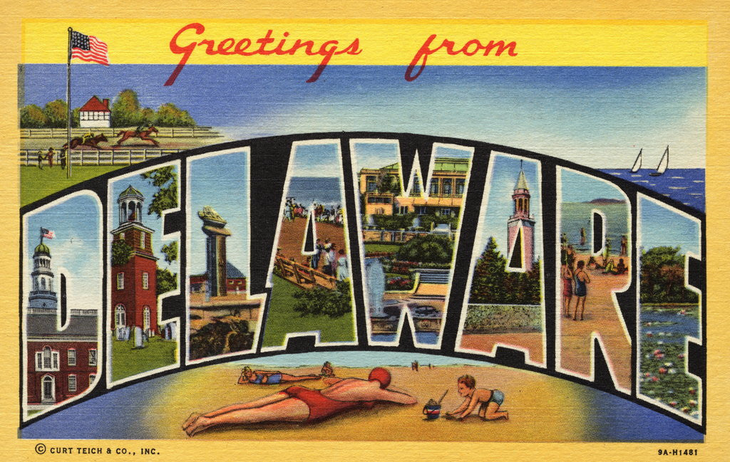 Detail of Greeting Card from Delaware by Anonymous