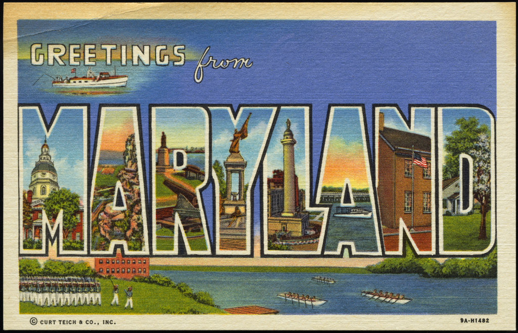 Detail of Greeting Card from Maryland by Anonymous