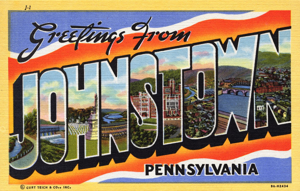 Detail of Greeting Card from Johnstown, Pennsylvania by Anonymous