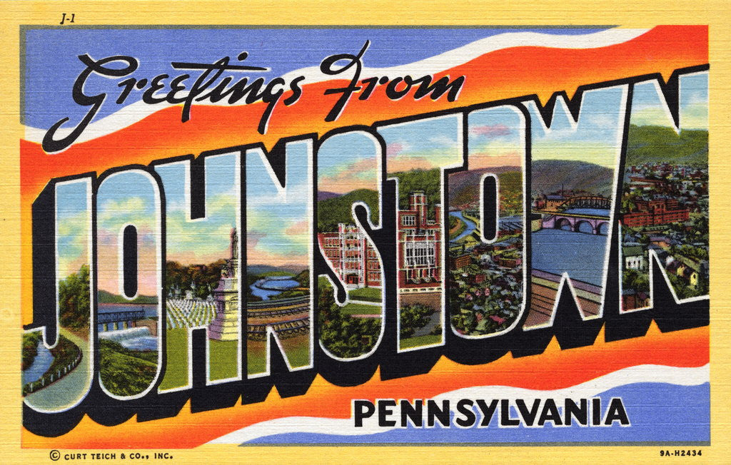 Detail of Greeting Card from Johnstown, Pennsylvania by Corbis