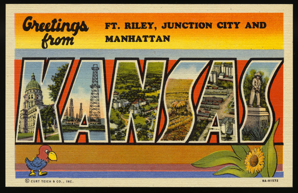 Detail of Greeting Card from Kansas by Anonymous