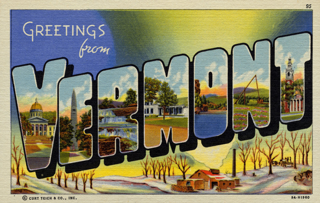 Detail of Greeting Card from Vermont by Anonymous
