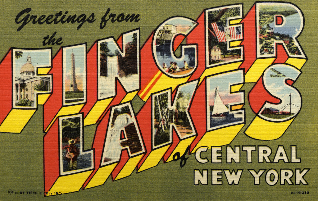 Detail of Greeting Card from Finger Lakes by Anonymous