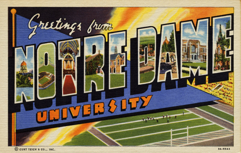 Detail of Greeting Card from Notre Dame University by Anonymous