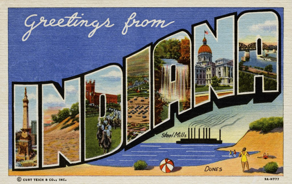 Detail of Greeting Card from Indiana by Anonymous