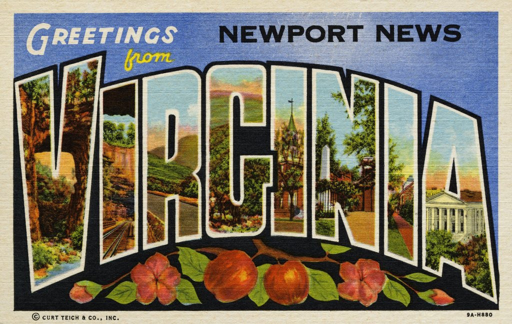 Detail of Greeting Card from Newport News, Virginia by Corbis