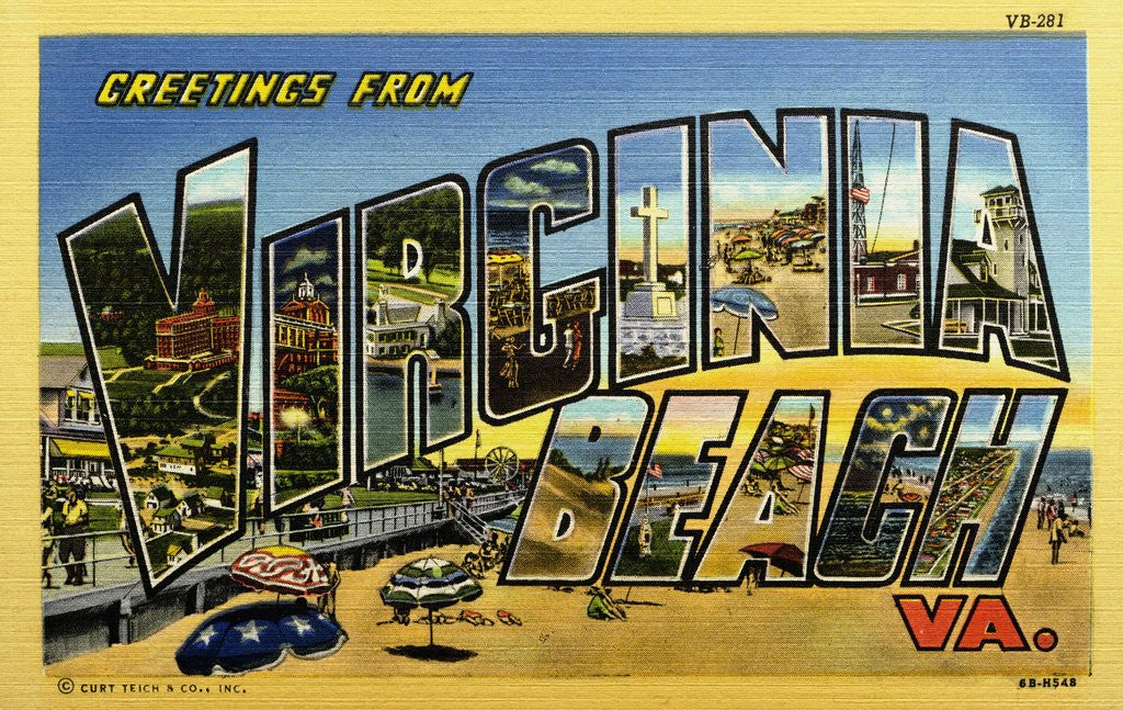 Detail of Greeting Card from Virginia Beach by Anonymous