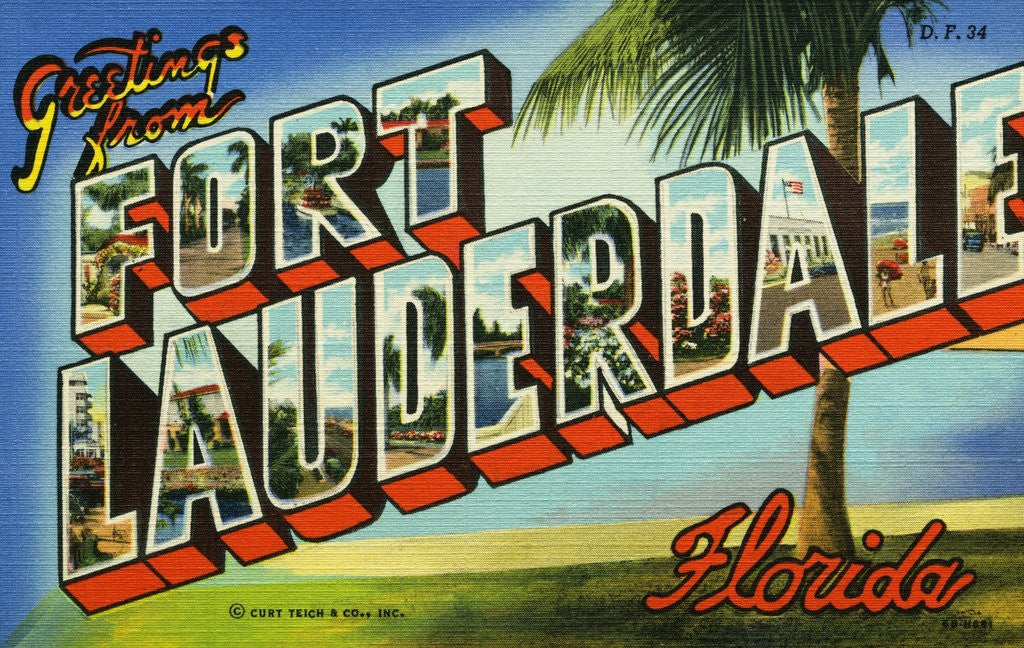 Detail of Greeting Card from Fort Lauderdale, Florida by Anonymous