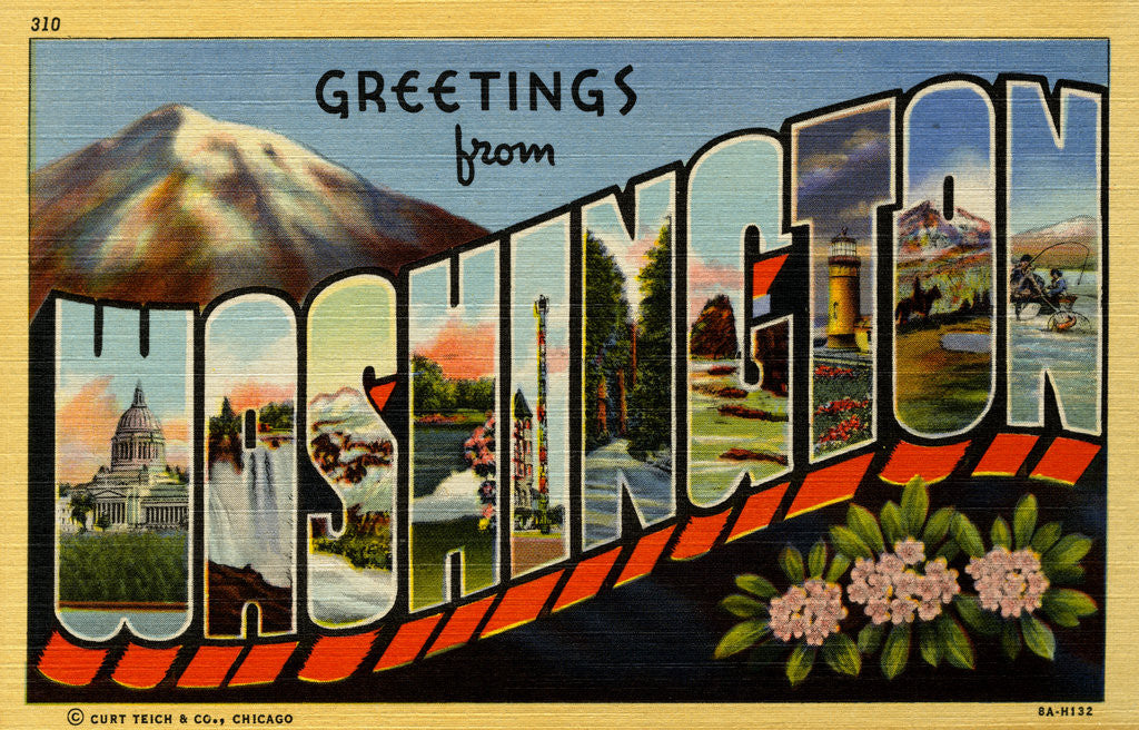 Detail of Greeting Card from Washington State by Anonymous