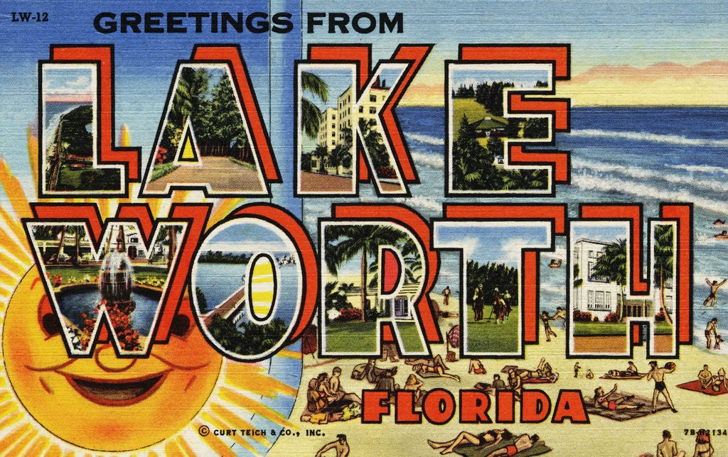 Detail of Greeting Card from Lake Worth, Florida by Anonymous