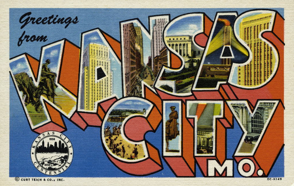 Detail of Greeting Card from Kansas City, Missouri by Corbis