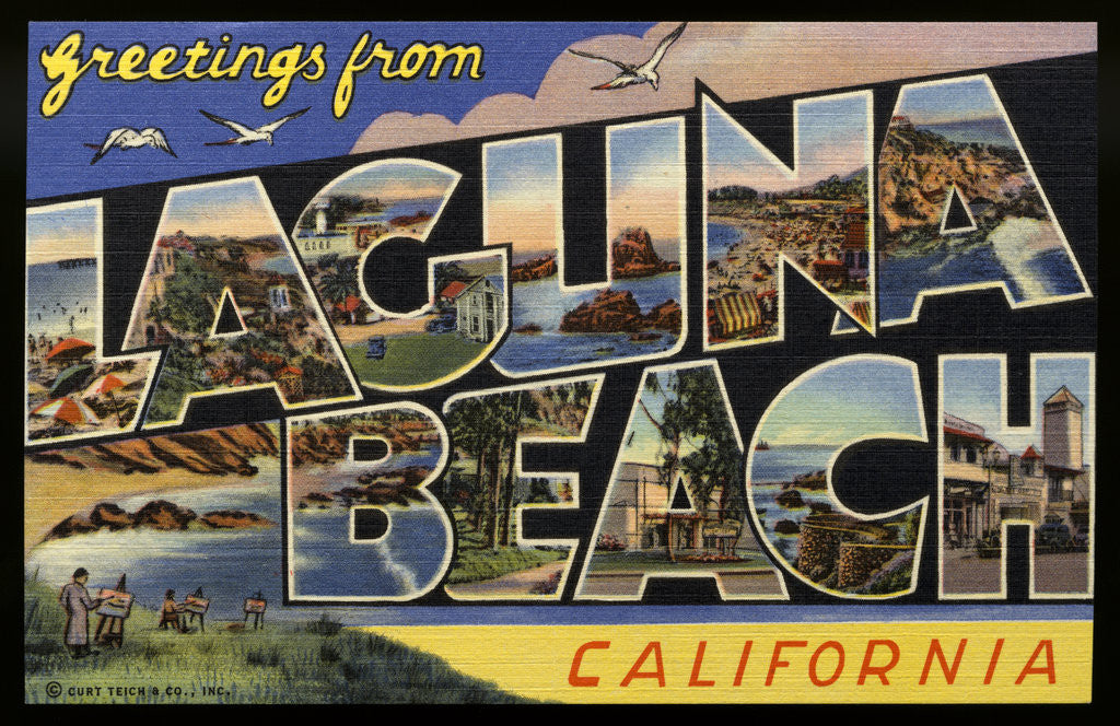 Detail of Greeting Card from Laguna Beach by Anonymous