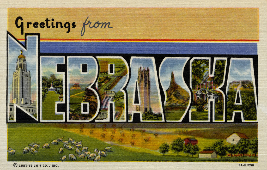 Detail of Greeting Card from Nebraska by Anonymous