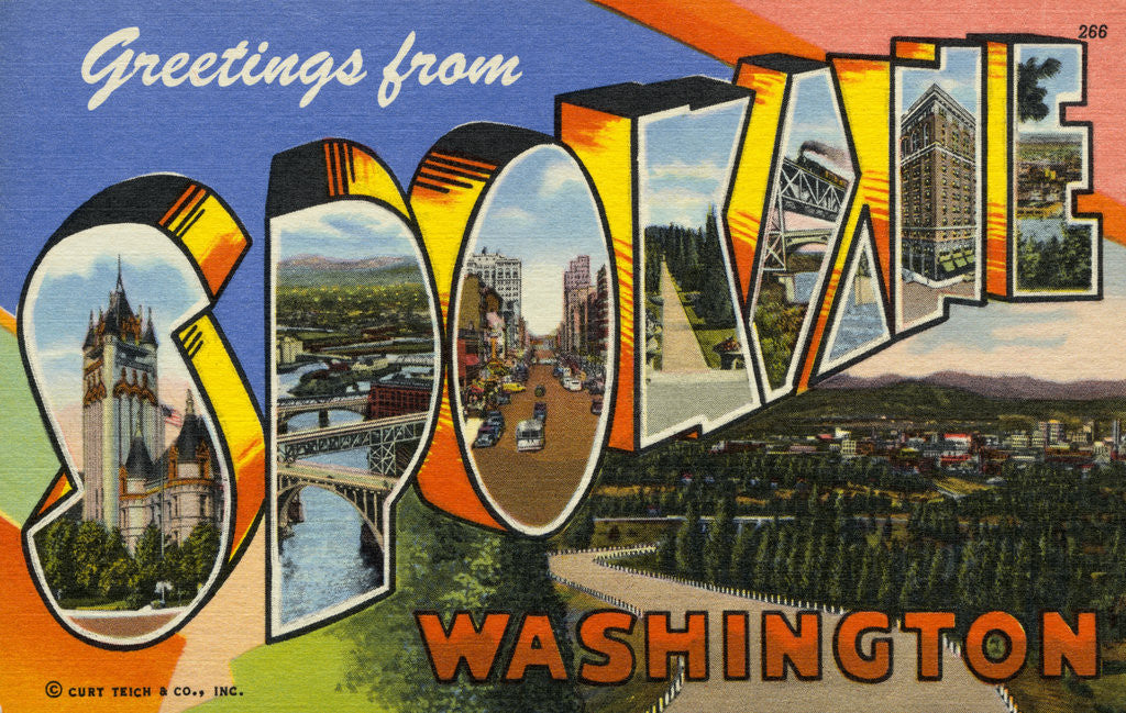 Detail of Greeting Card from Washington by Anonymous