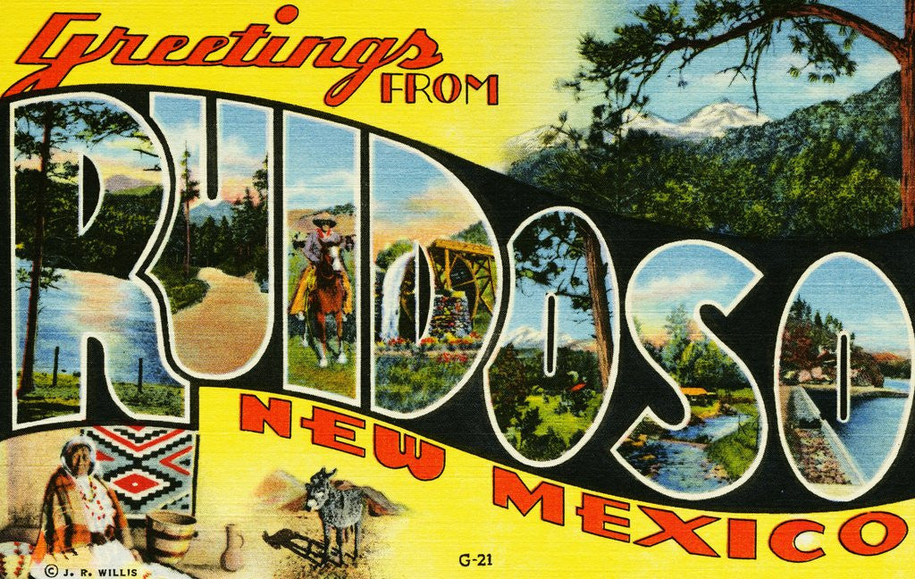 Detail of Greeting Card from New Mexico by Anonymous