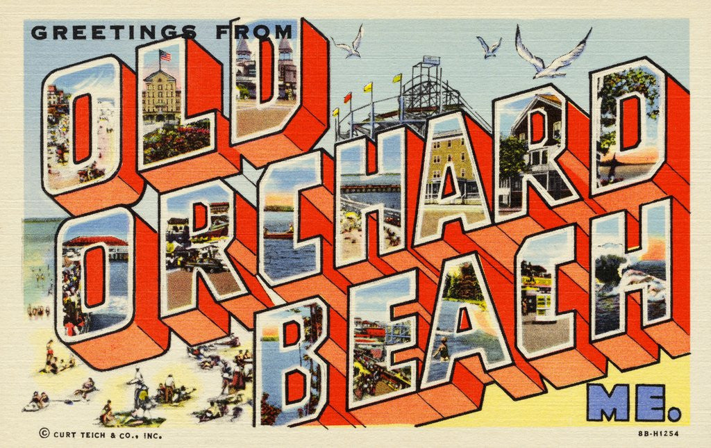 Detail of Greeting Card from Old Orchard Beach by Anonymous
