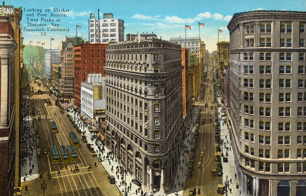 Detail of Market and Post Streets by Anonymous