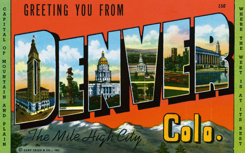 Detail of Greeting Card from Denver by Anonymous
