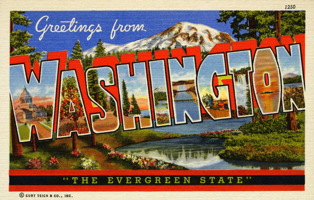 Detail of Postcard of Washington by Anonymous