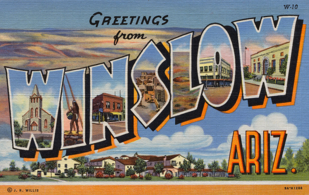 Detail of Postcard of Winslow, Arizona by Anonymous