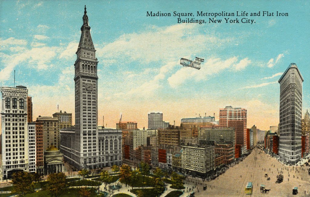 Detail of Postcard of Madison Square by Anonymous