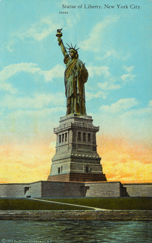 Detail of Postcard of Statue of Liberty by Anonymous