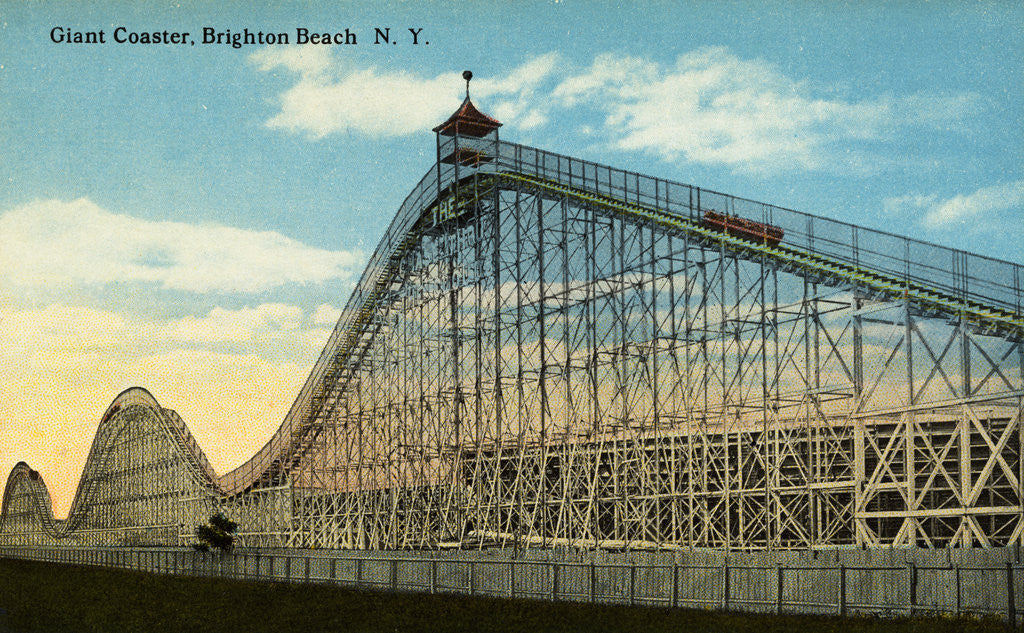 Detail of Giant Coaster, Brighton Beach N.Y. Postcard by Anonymous