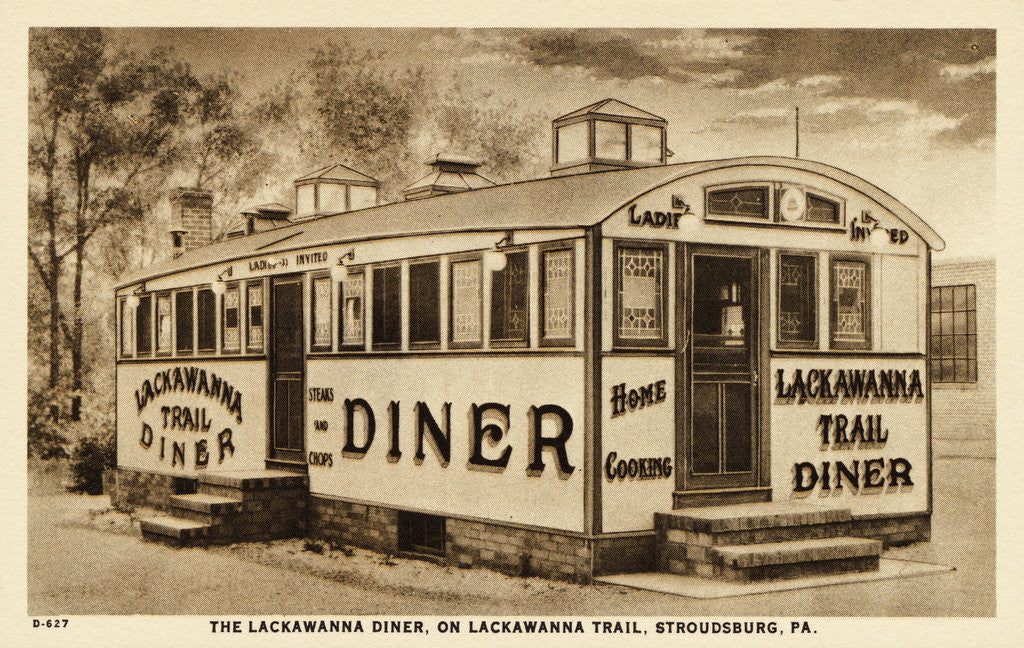 Detail of Postcard of the Lackawanna Trail Diner by Anonymous