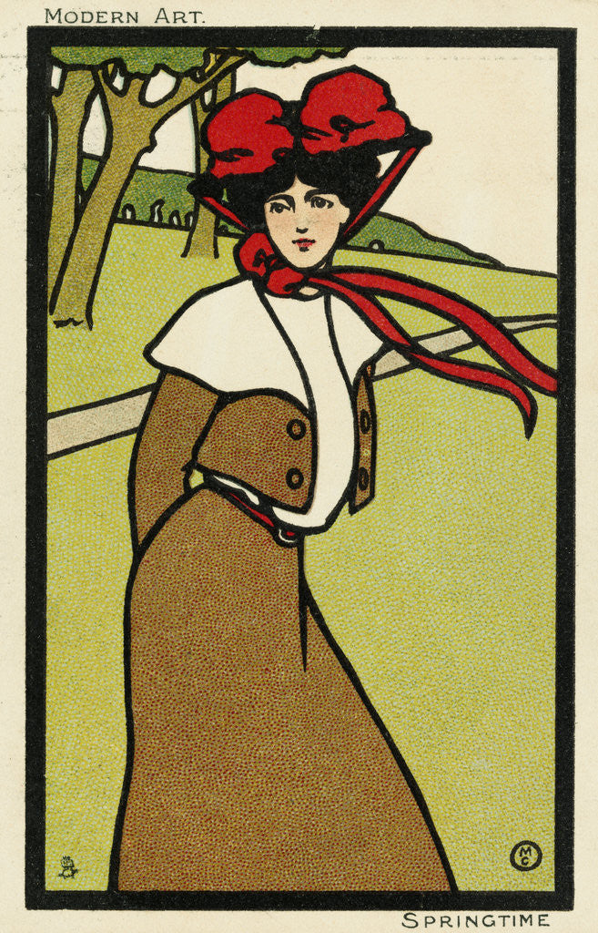 Detail of Modern Art: Springtime Postcard by Anonymous