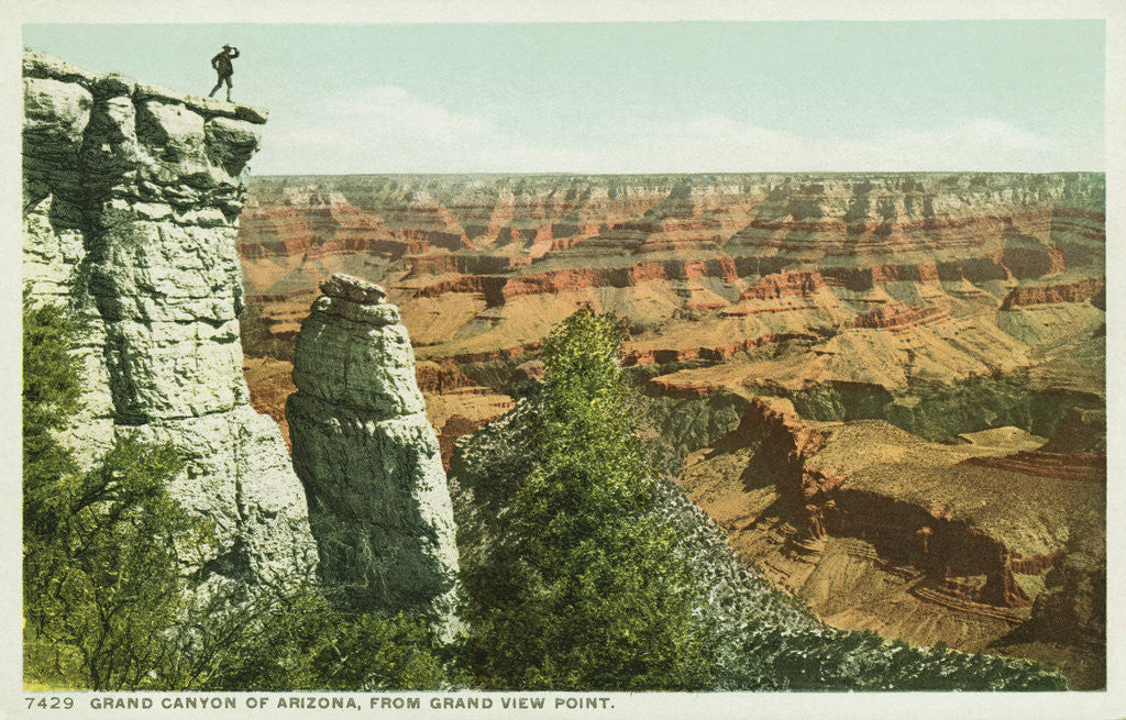 Detail of Grand Canyon of Arizona, from Grand View Point Postcard by Anonymous