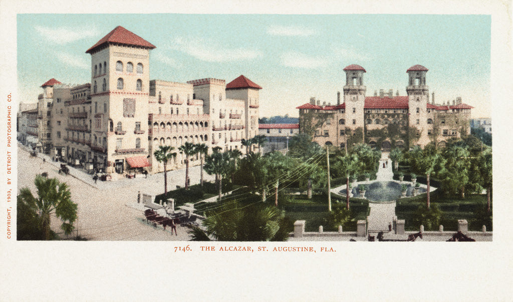 Detail of The Alcazar, St. Augustine, Fla. Postcard by Anonymous