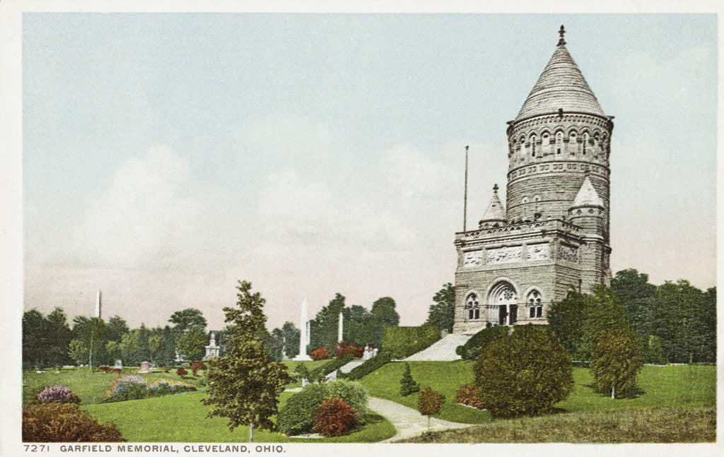 Detail of Garfield Memorial, Cleveland, Ohio Postcard by Corbis
