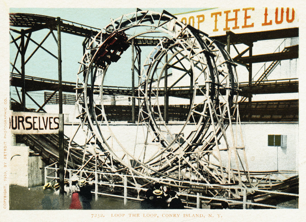 Detail of Loop the Loop, Coney Island, N.Y. Postcard by Anonymous