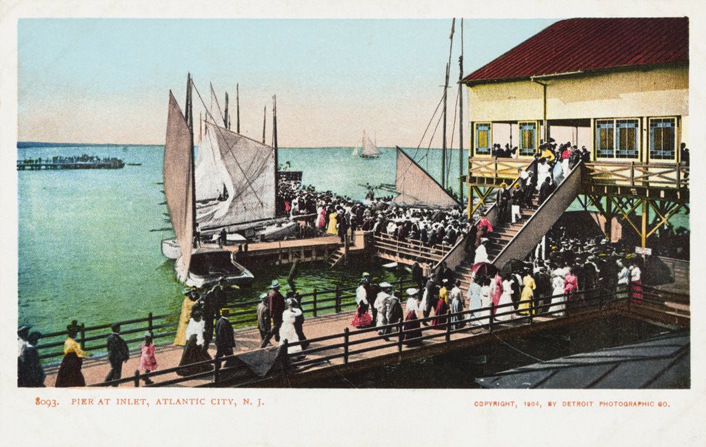 Detail of Pier at Inlet, Atlantic City, N.J. Postcard by Anonymous